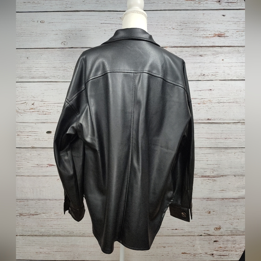 Faux Leather Shacket - Picture 4 of 11